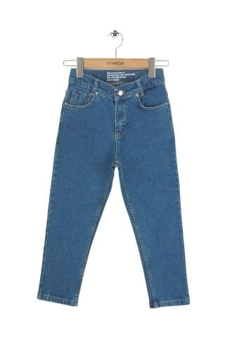 Mutlu Kids Kız Çocuk Mom Jeans YEŞİL TİNT - 11 Yaş