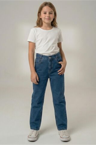Mutlu Kids Kız Çocuk Mom Jeans YEŞİL TİNT - 13 Yaş