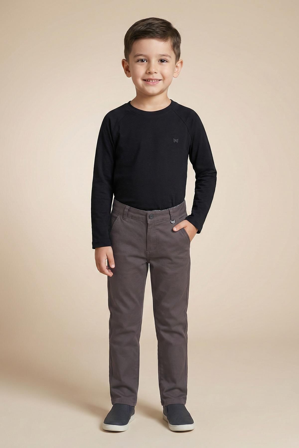 Mutlu Kids Erkek Çocuk Gabardin Pantolon Antrasit - 11 Yaş