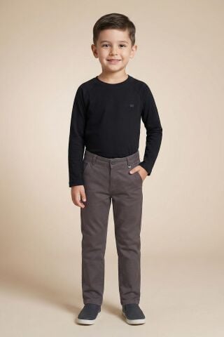 Mutlu Kids Erkek Çocuk Gabardin Pantolon Antrasit - 11 Yaş