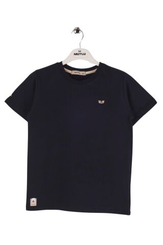 Mutlu Kids Bisiklet Yaka Kısa Kollu Erkek Çocuk Tişört Beyaz - 14 Yaş