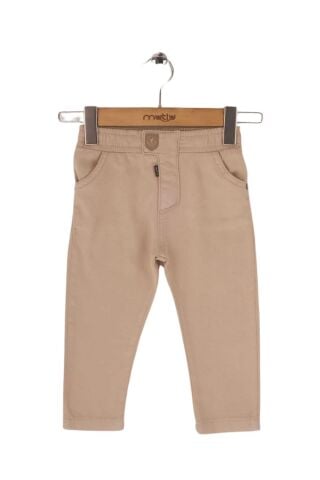 Mutlu Kids Beli Lastikli Erkek Bebek Gabardin Pantolon Bej - 12 Ay