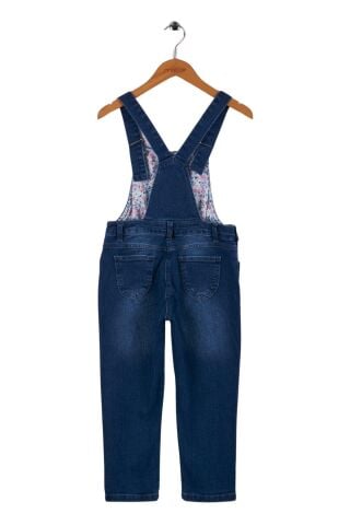 Mutlu Kids Kız Çocuk Kot Salopet ORTA MAVİ - 6 Yaş