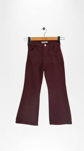 Kız Çocuk İspanyol Paça Pantolon Bordo - 9 Yaş