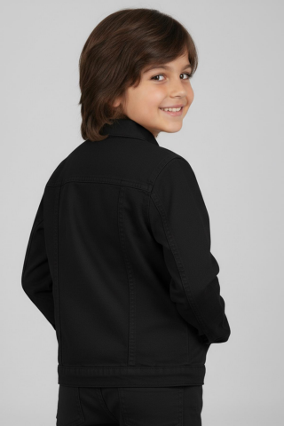 Mutlu Kids Erkek Çocuk Denim Ceket Siyah - 4 Yaş