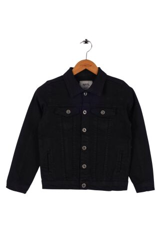 Mutlu Kids Erkek Çocuk Denim Ceket Siyah - 4 Yaş