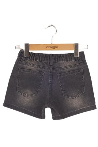 Mutlu Kids Kalp Armalı Kız Çocuk Şort Füme - 7 Yaş