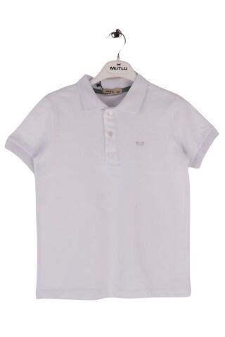 Mutlu Kids Polo Yaka Erkek Çocuk Tişört Beyaz - 3 Yaş