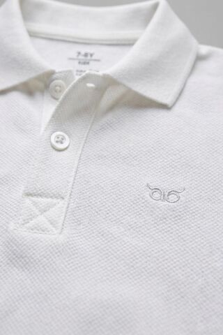 Mutlu Kids Polo Yaka Erkek Çocuk Tişört Beyaz - 4 Yaş