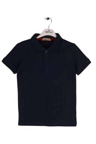 Mutlu Kids Polo Yaka Erkek Çocuk Tişört Siyah - 3 Yaş
