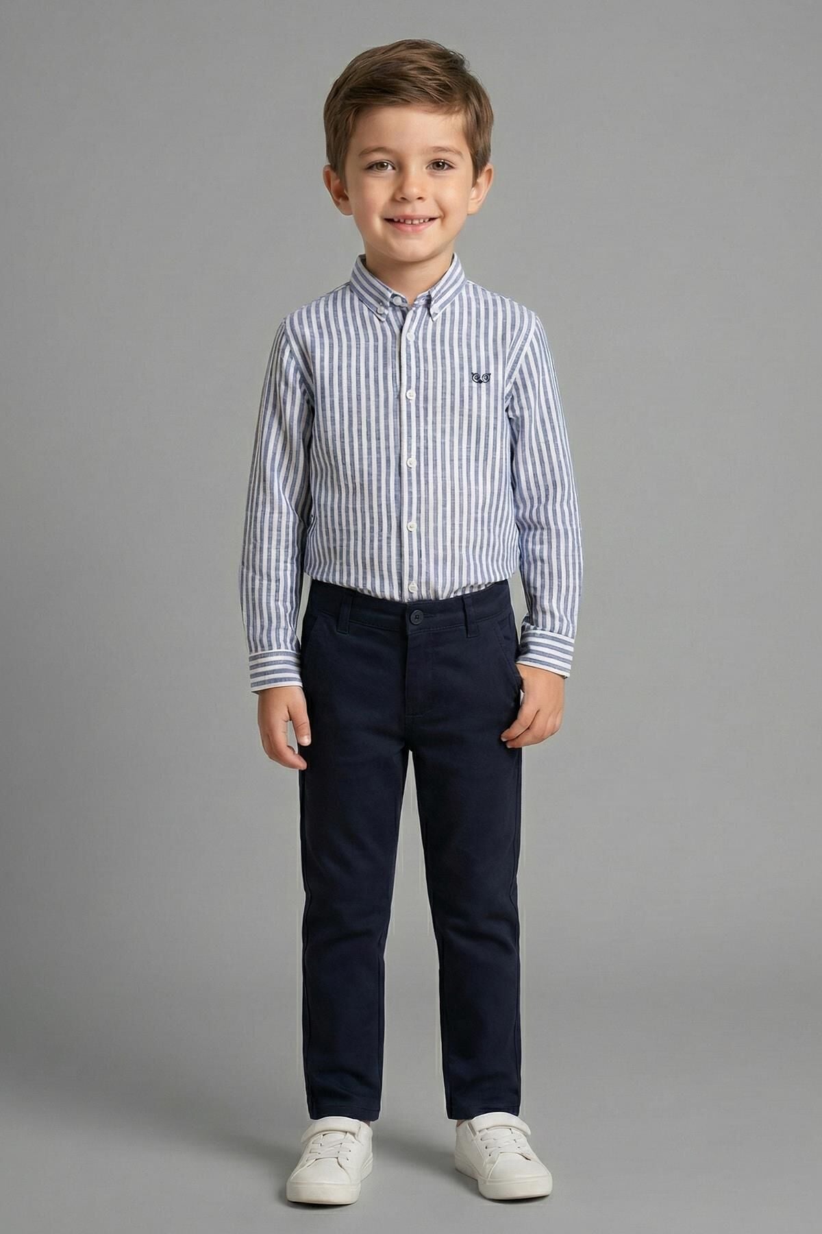Mutlu Kids Erkek Çocuk Gabardin Pantolon Lacivert - 14 Yaş