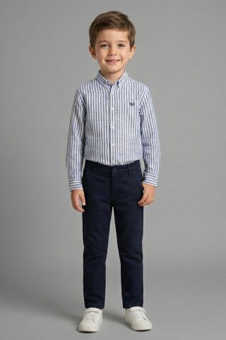 Mutlu Kids Erkek Çocuk Gabardin Pantolon Lacivert - 6 Yaş