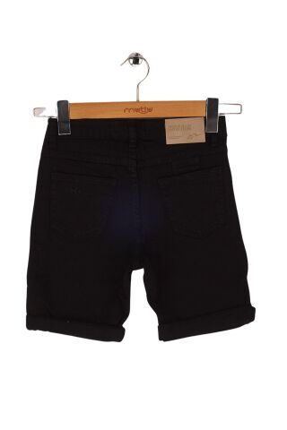 Mutlu Kids Erkek Çocuk Denim Şort Siyah - 7 Yaş