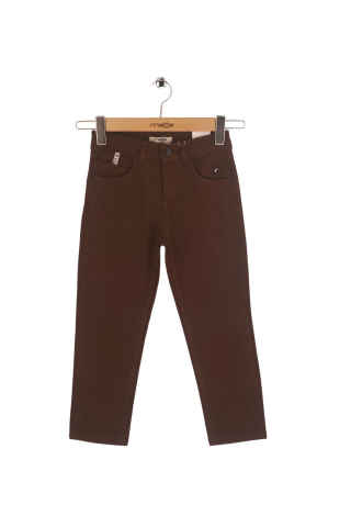 Mutlu Kids Erkek Çocuk Gabardin Pantolon KAHVE - 7 Yaş