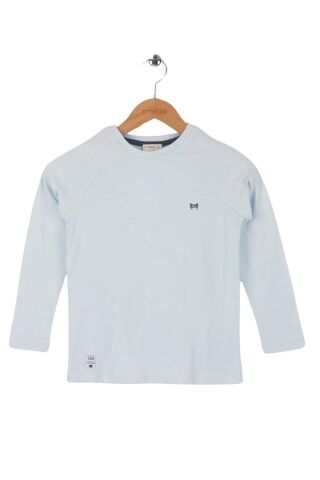Mutlu Kids Basic Erkek Çocuk Uzun Kollu Tişört BUZ MAVİ - 12 Yaş