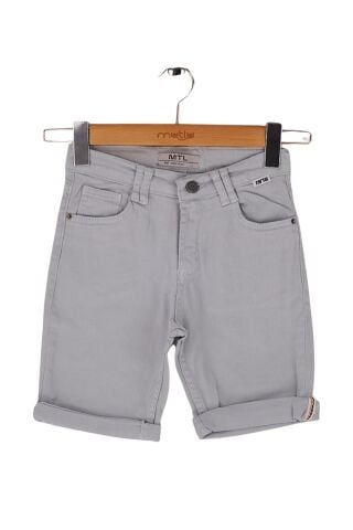 Mutlu Kids Erkek Çocuk Denim Şort Gri - 5 Yaş