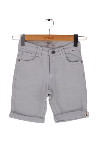 Mutlu Kids Erkek Çocuk Denim Şort Gri - 9 Yaş
