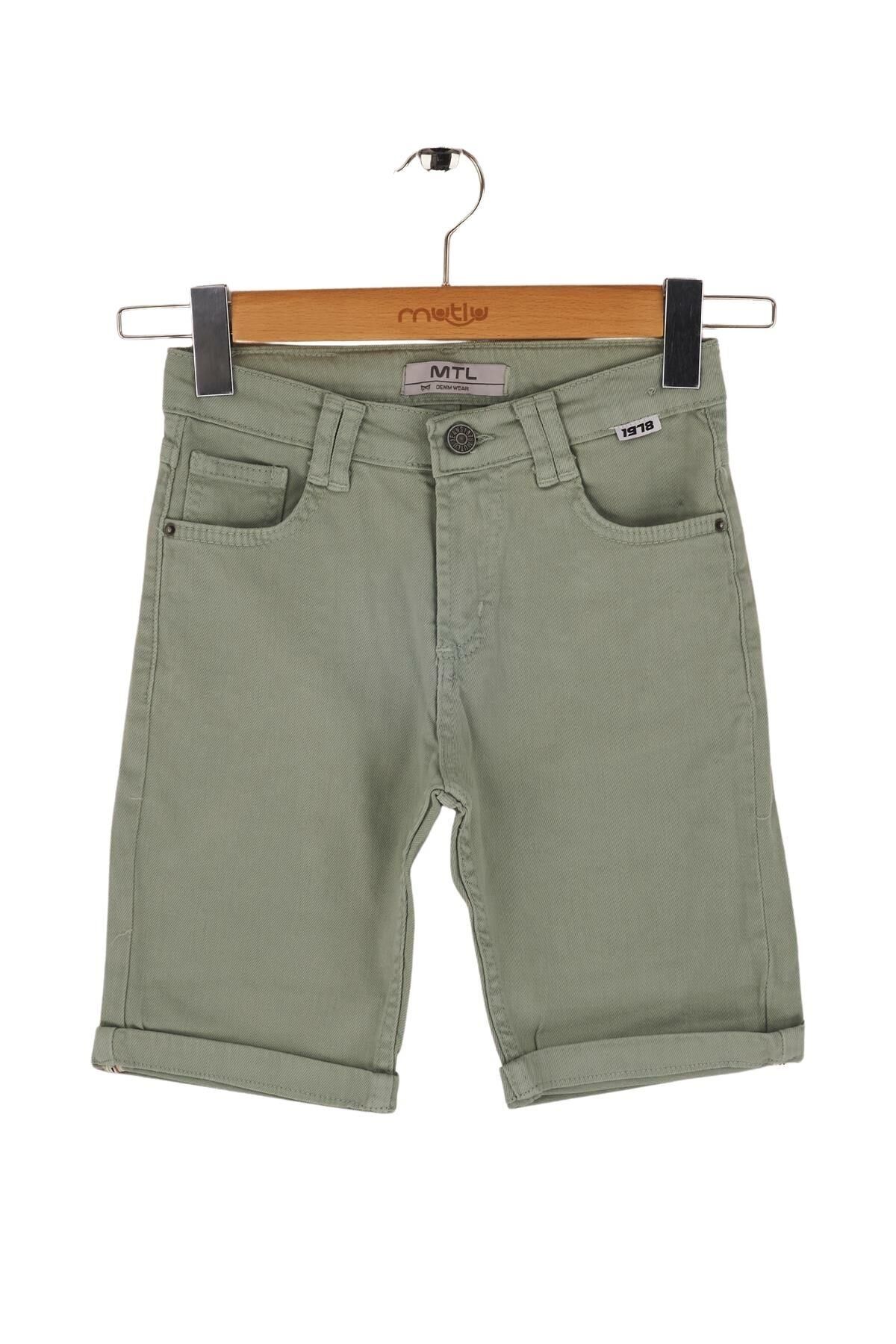 Mutlu Kids Erkek Çocuk Denim Şort MİNT - 4 Yaş