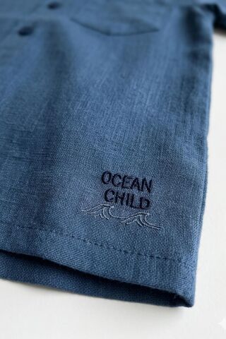 Havai Yaka Doğal Keten Kısa Kollu Erkek Çocuk Gömlek Beyaz - 9 Yaş