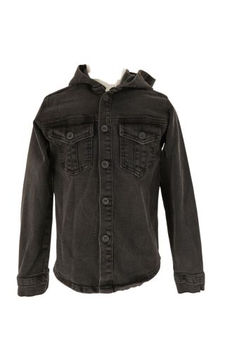 Mutlu Kids Erkek Çocuk Kapüşonlu Kot Gömlek Ceket