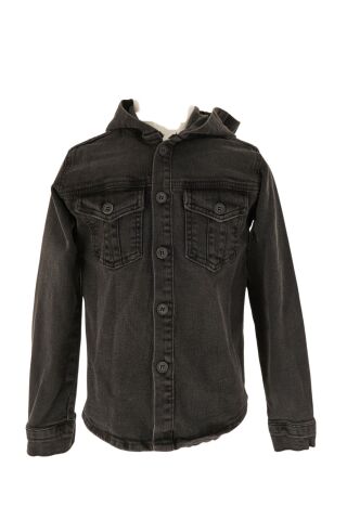 Mutlu Kids Erkek Çocuk Kapüşonlu Kot Gömlek Ceket