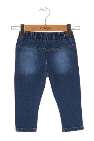 Mutlu Kids Erkek bebek Pantolon ORTA MAVİ - 9 Ay