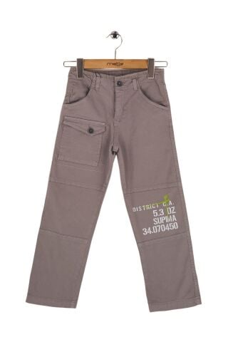 Mutlu Kids Baskı ve Cep Detaylı Erkek Çocuk Pantolon Lacivert - 9 Yaş